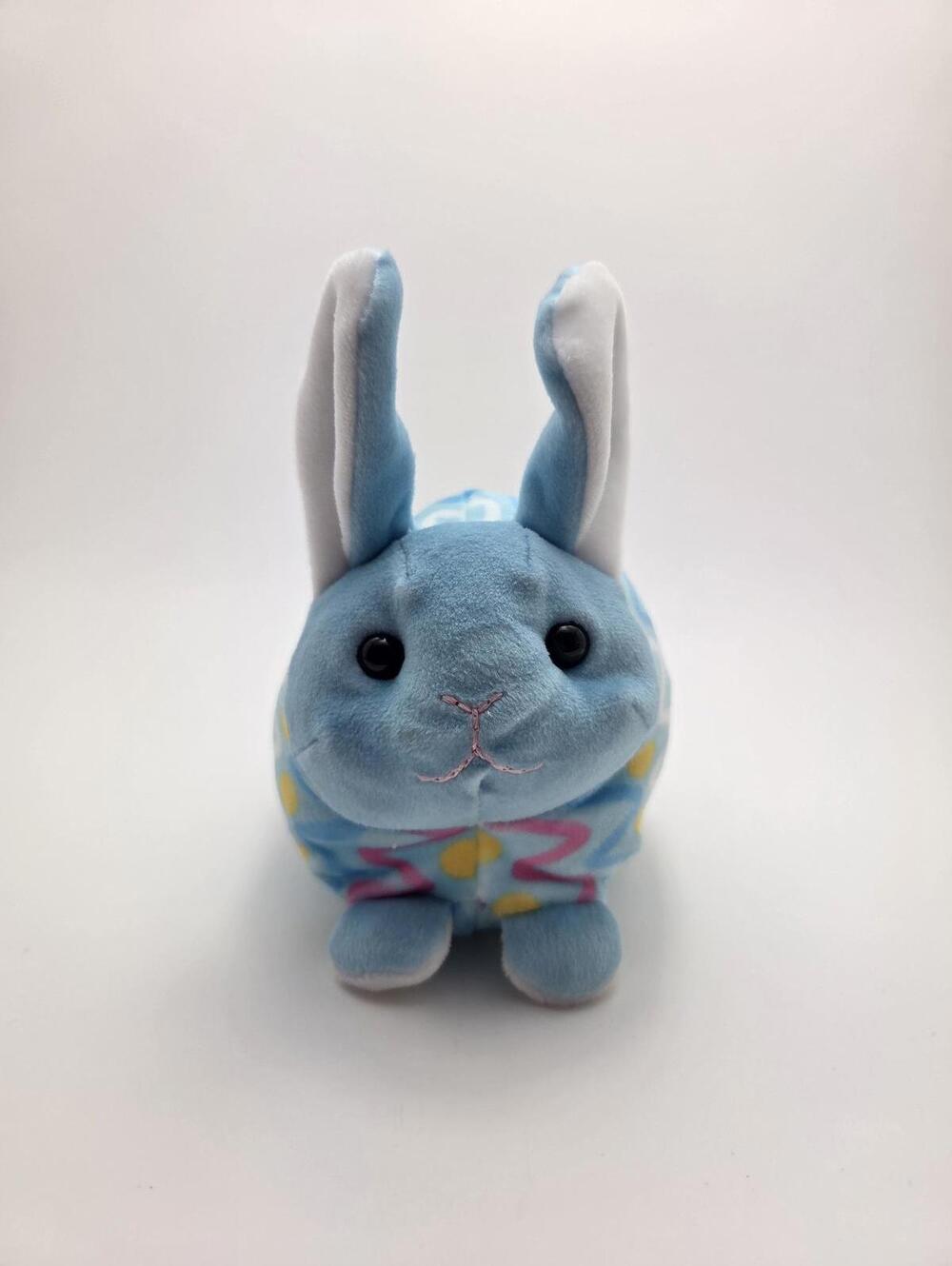Vintage Douglas Bunny Plush Blue Zig Zag Soft Douglas Plush Rare (5 inch)